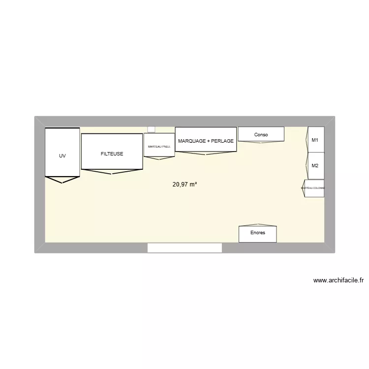 COMMUN 3+4. Plan de 1 et 21 m² COMMUN 3+4. Plan de 1 et 21 m²