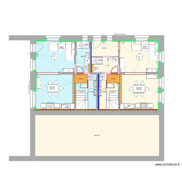 20251213 Projet Rénovation Sud Mury. Plan de 26 pièces et 311 m2