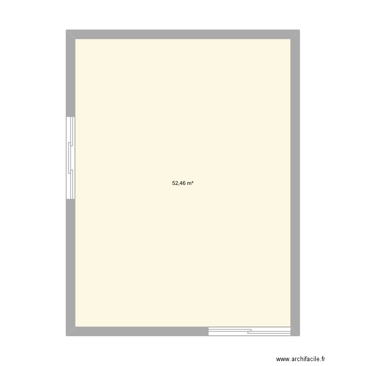 Pharmacie Félix faure. Plan de 1 pièce et 52 m2