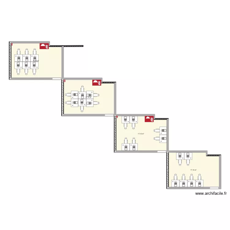 Stock GH. Plan de 4 Pièces et 69 m² Stock GH. Plan de 4 Pièces et 69 m²