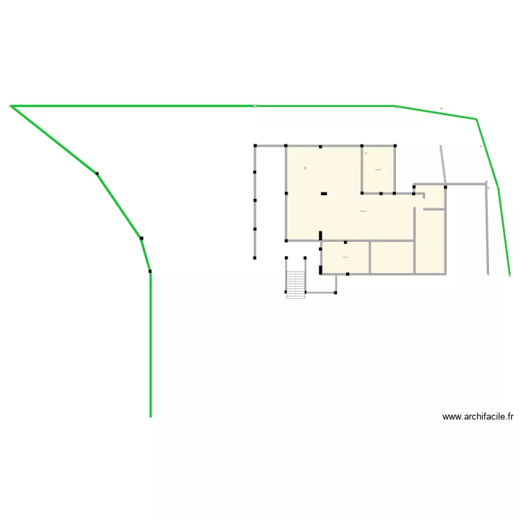 fregate. Plan de 3 pièces et 163 m²