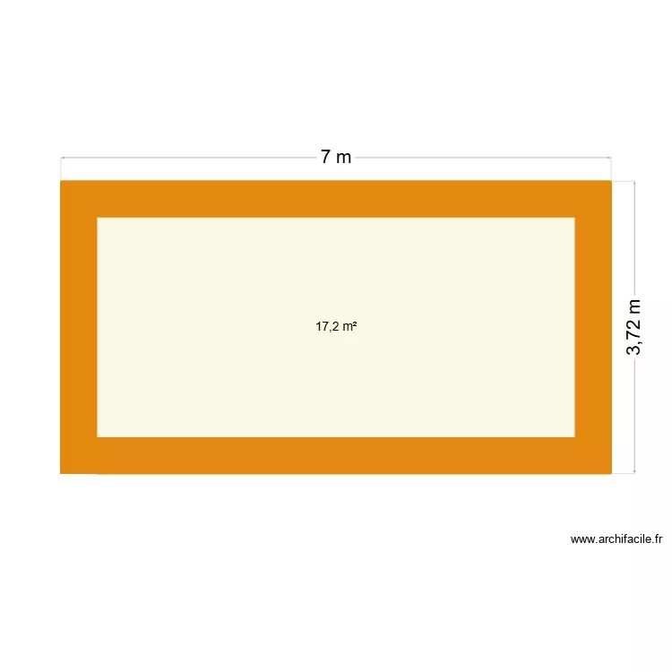 Studio de jardin 1. Plan de 1 et 17 m² Studio de jardin 1. Plan de 1 et 17 m²