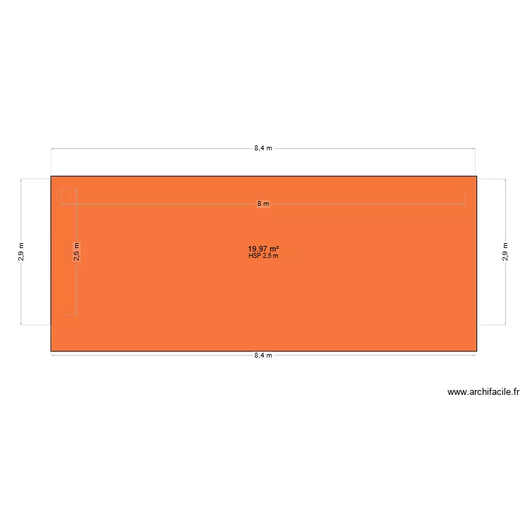 plan cabanon. Plan de 1  et 20 m²