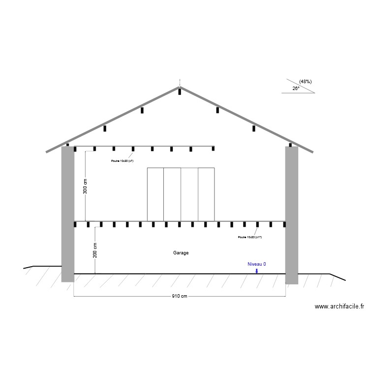 Coupe CC_V0  - Belverne. Plan de 0 pièce et 0 m2