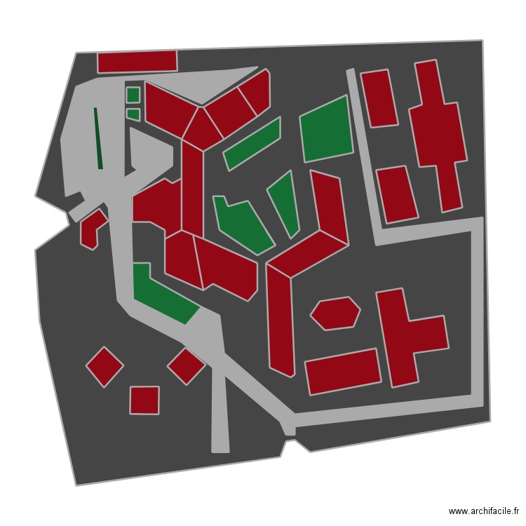 plan FSEI. Plan de 32 pièces et 200 m2