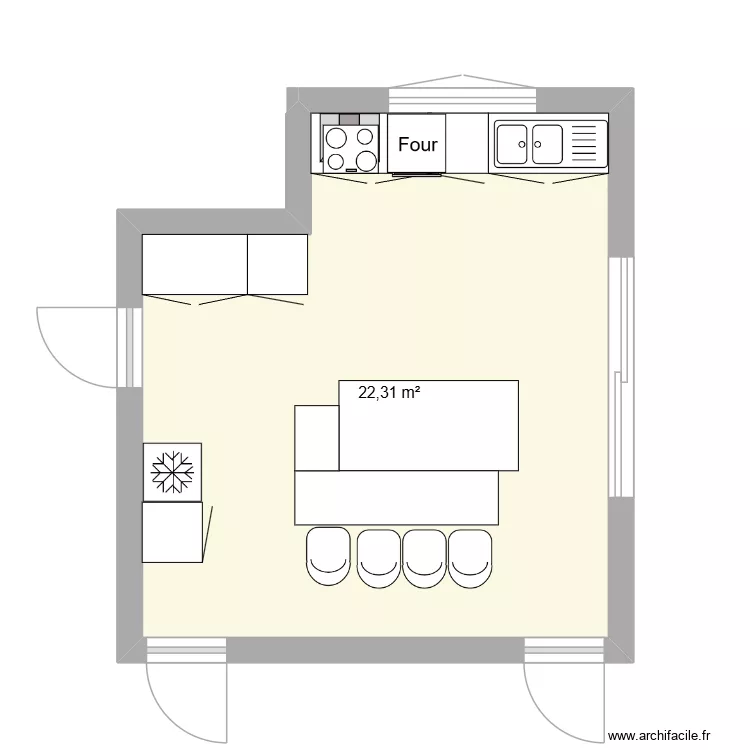 DUBOIS. Plan de 1  et 22 m²