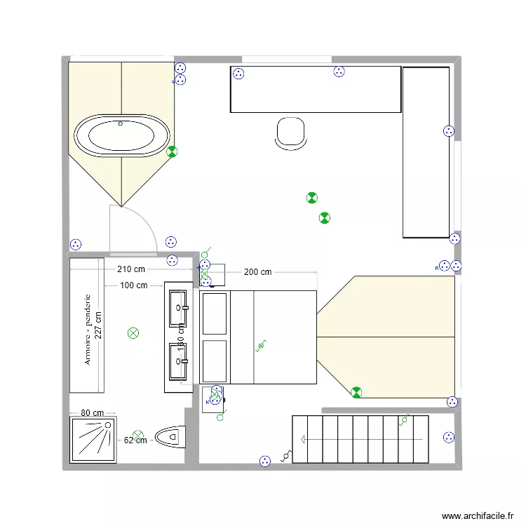 Etage Poussin Carantec 4 option sonia. Plan de Etage Poussin Carantec 4 option sonia. Plan de