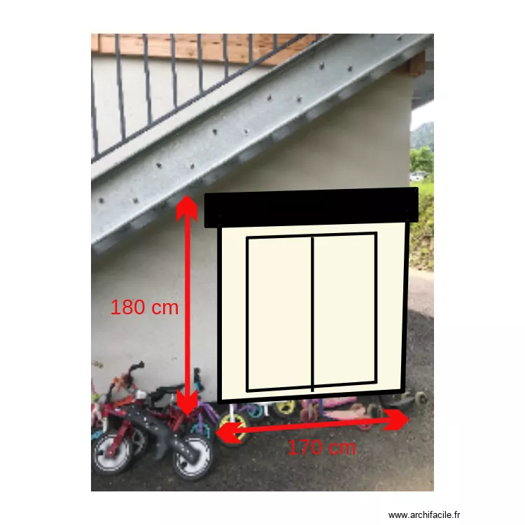 abri jardin &eacute;cole. Plan de 