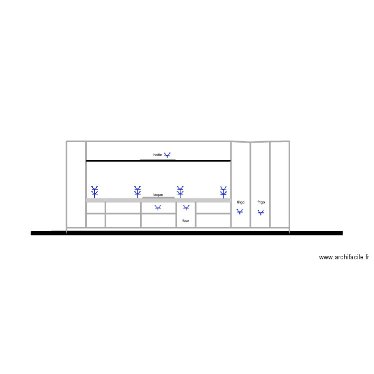 cuisine sohier. Plan de 16 pièces et 19 m2