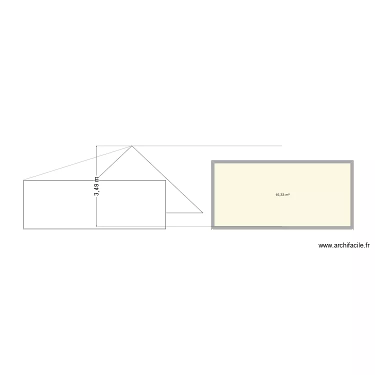 ESQUISSE GARAGE. Plan de 1 et 16 m² ESQUISSE GARAGE. Plan de 1 et 16 m²