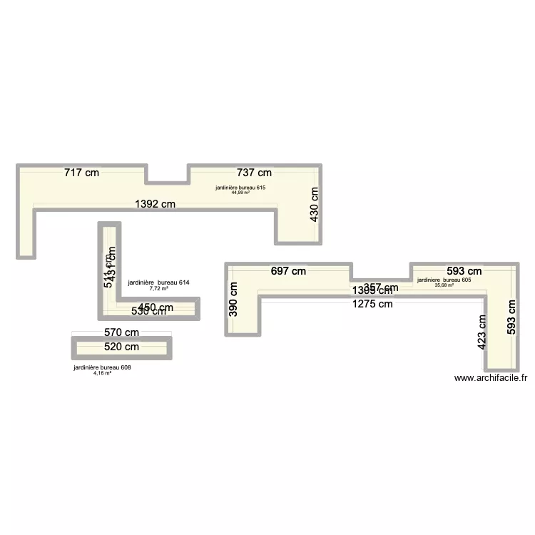 jardini&egrave;re  Botticelli. Plan de 