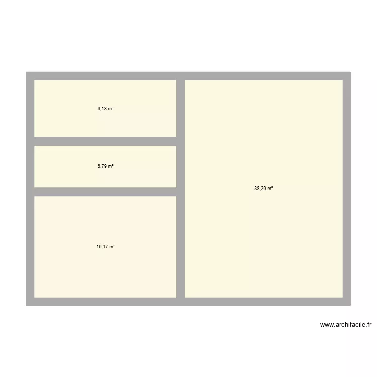 Maison 2. Plan de 4 Pièces et 70 m² Maison 2. Plan de 4 Pièces et 70 m²