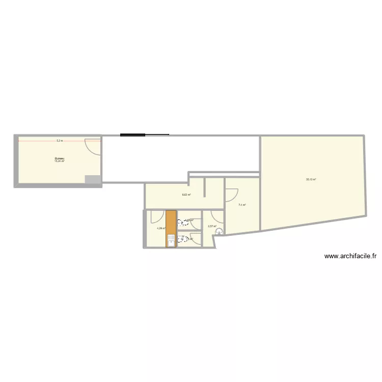Bureau. Plan de 8 et 77 m² Bureau. Plan de 8 et 77 m²