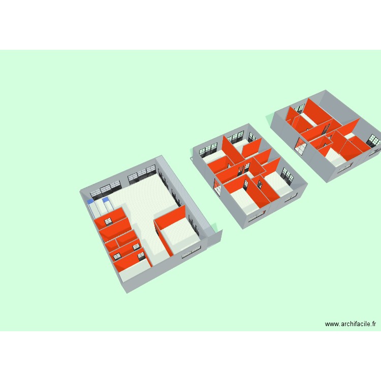 Miri. Plan de 25 pièces et 400 m2