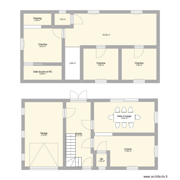 Home 3.0. Plan de 13 pièces et 116 m2