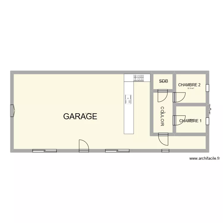 GARAGE TARADEAU. Plan de 