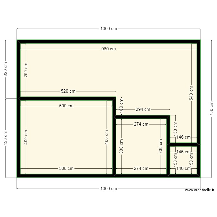 PLAN 10X7;5. Plan de 0 pièce et 0 m2