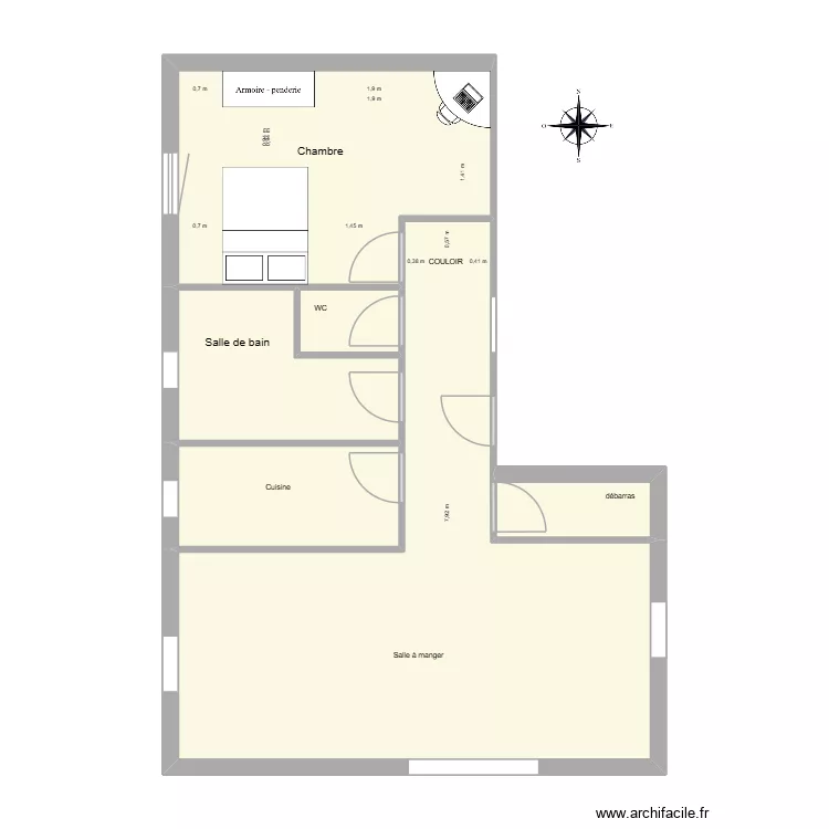 appartement f2 Théo 2tne1 grp2. Plan de 6 et 65 m² appartement f2 Théo 2tne1 grp2. Plan de 6 et 65 m²