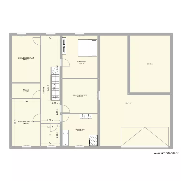 METZERESCHE &eacute;tage nouvelles id&eacute;es. Plan de 9  et 185 m²