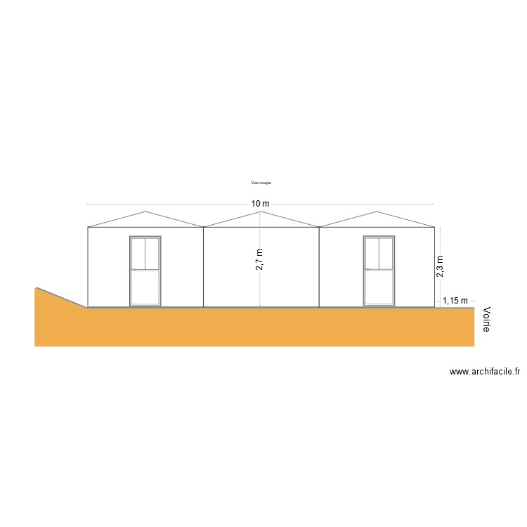 Vue serre. Plan de 0 pièce et 0 m2