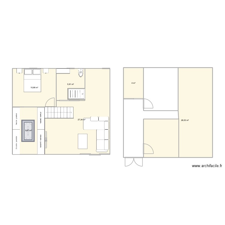 Maison Trelissac. Plan de 6 pièces et 87 m2