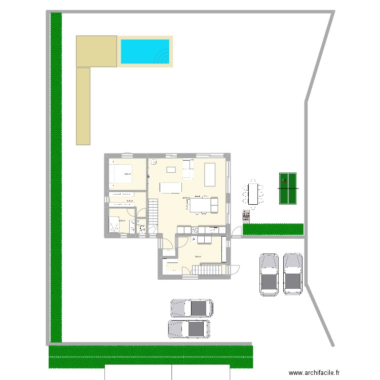 10-06. Plan de 19 pièces et 258 m2