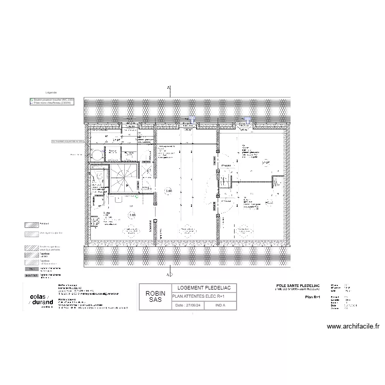 ROBIN_PLAN ATTENTES ELEC R+1_LOGEMENT_PLEDELIAC. Plan de ROBIN_PLAN ATTENTES ELEC R+1_LOGEMENT_PLEDELIAC. Plan de