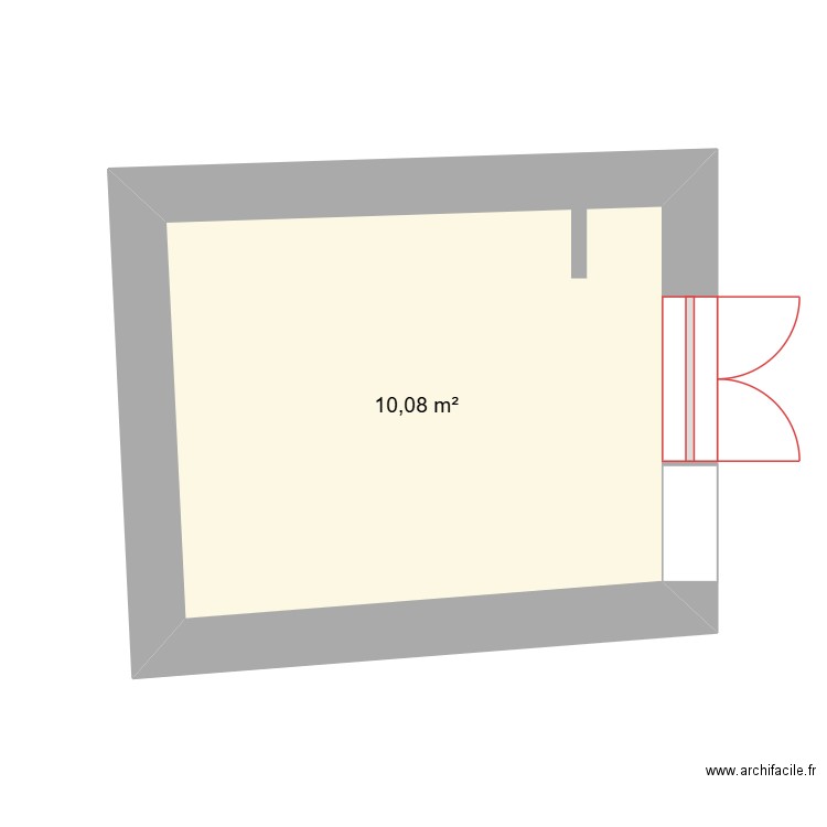 zaanouna. Plan de 1 pièce et 10 m2