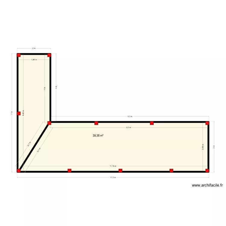 PLAN TERRASSE. Plan de 1 Pièce et 39 m² PLAN TERRASSE. Plan de 1 Pièce et 39 m²