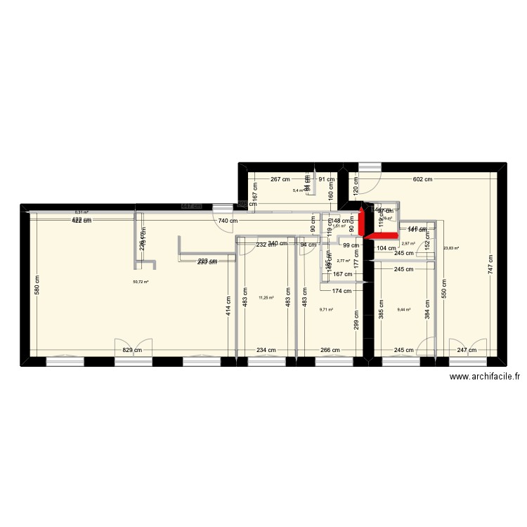 APP JACOBEY V2. Plan de 11 pièces et 119 m2