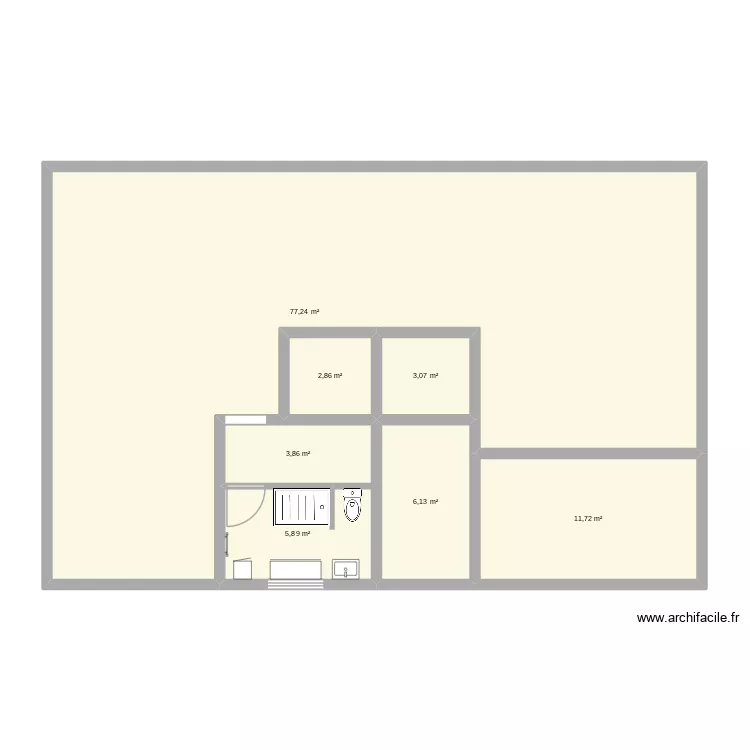 SdB Christian. Plan de 7 et 111 m² SdB Christian. Plan de 7 et 111 m²