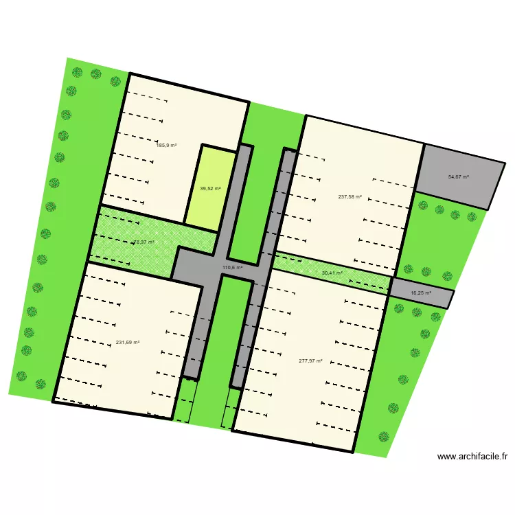 AW224- v2. Plan de 10  et 1263 m²