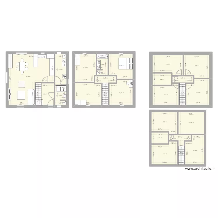 plan voiron rdc. Plan de 22 pièces et 218 m²