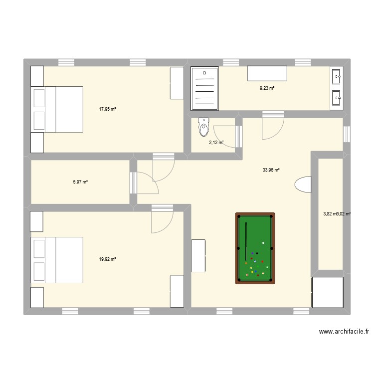 la trancliere. Plan de 12 pièces et 190 m2