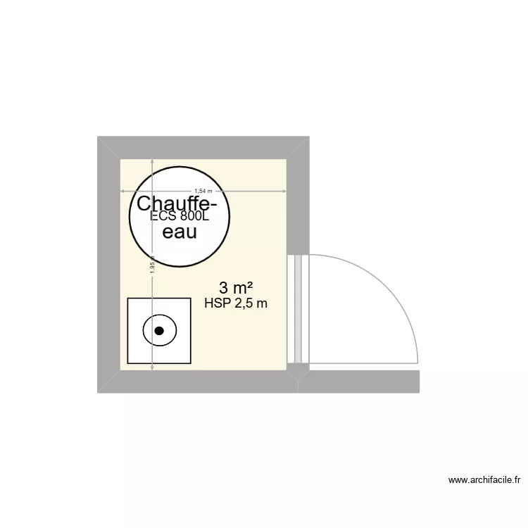 Laverie 800 Litres. Plan de 1 et 3 m² Laverie 800 Litres. Plan de 1 et 3 m²