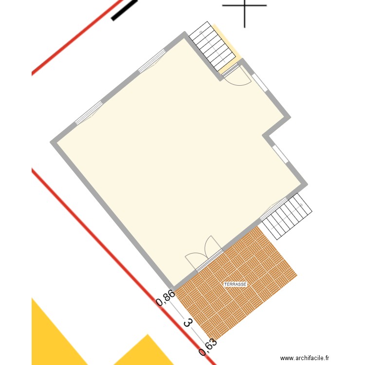 ZOUAOUI FUTUR. Plan de 3 pièces et 207 m2