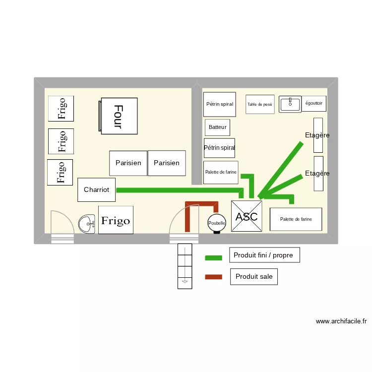 Plan du labo "les têtes de meule". Plan de 1 et 26 m² Plan du labo "les têtes de meule". Plan de 1 et 26 m²