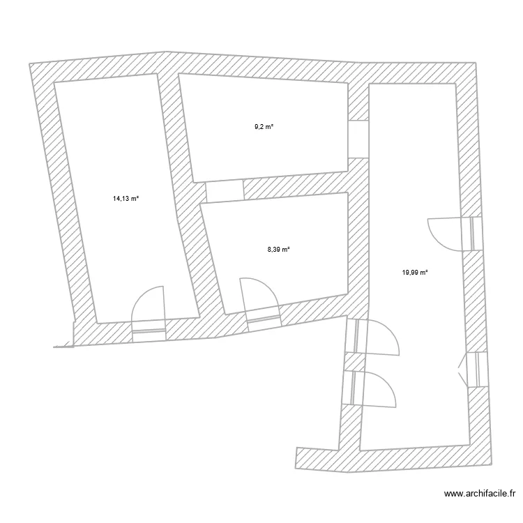 Le Villaret - R-1. Plan de 4 et 52 m² Le Villaret - R-1. Plan de 4 et 52 m²