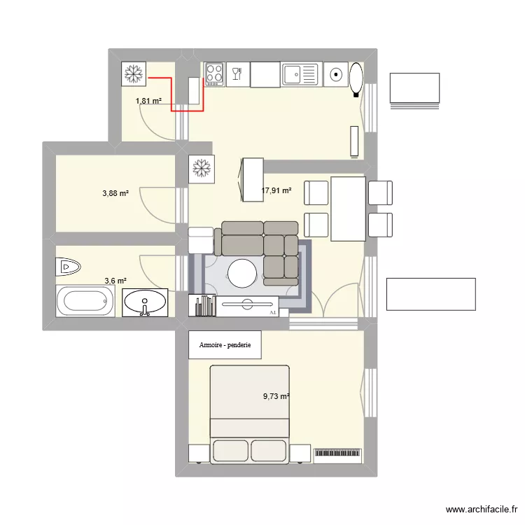 Laurence Berluchon V1. Plan de 5 et 37 m² Laurence Berluchon V1. Plan de 5 et 37 m²