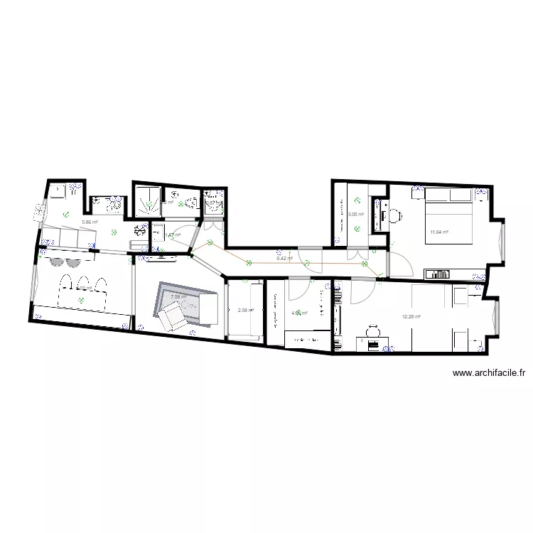 FRESCA plan elec. Plan de 12  et 67 m²