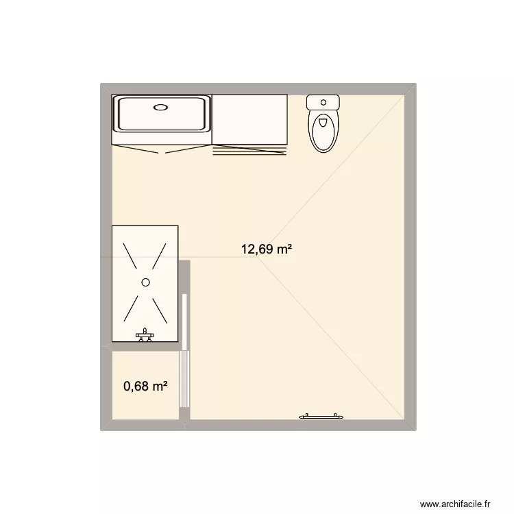 salle de bain. Plan de salle de bain. Plan de