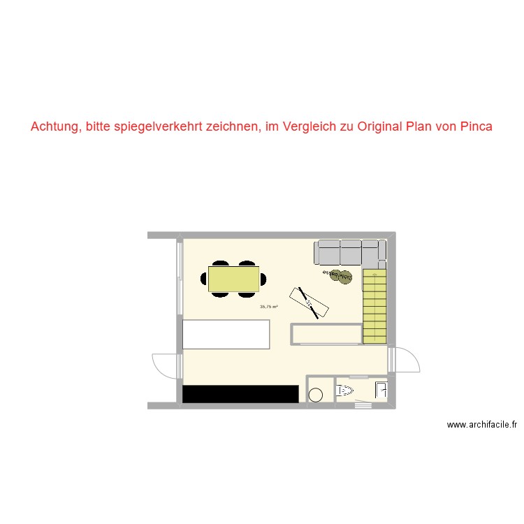 Erdgeschoss_a. Plan de 4 pièces et 40 m2