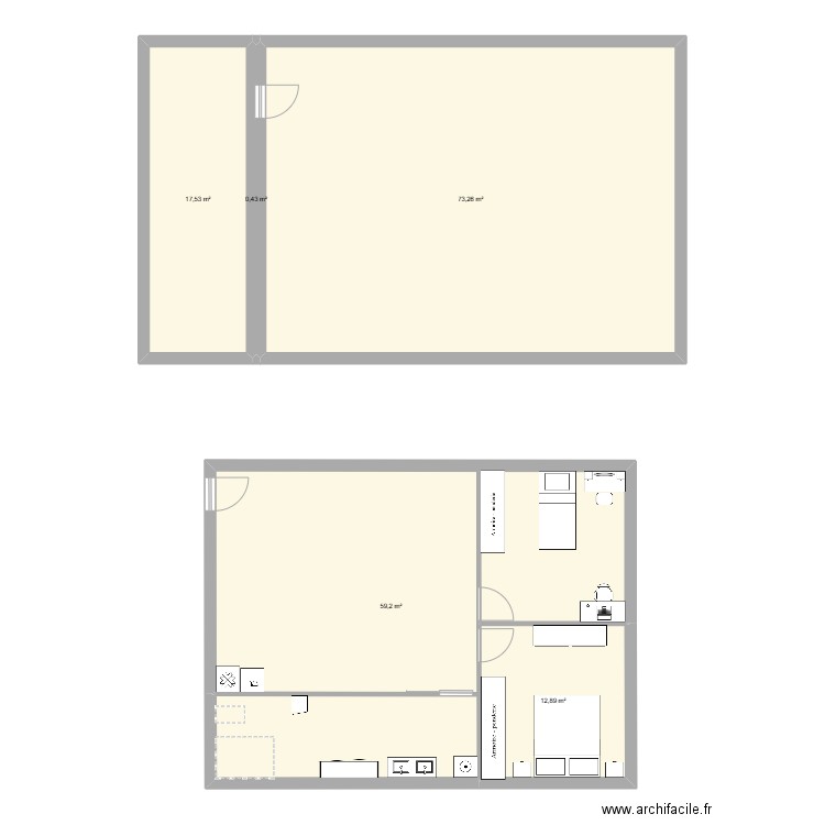 futur maison. Plan de 5 pièces et 163 m2