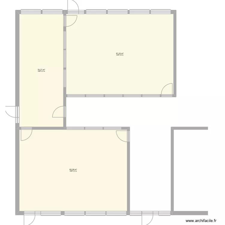 Plan p&eacute;riscolaire &eacute;tat actuel. Plan de 3  et 158 m²