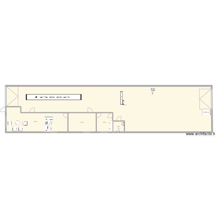 centre. Plan de 5 pièces et 267 m2