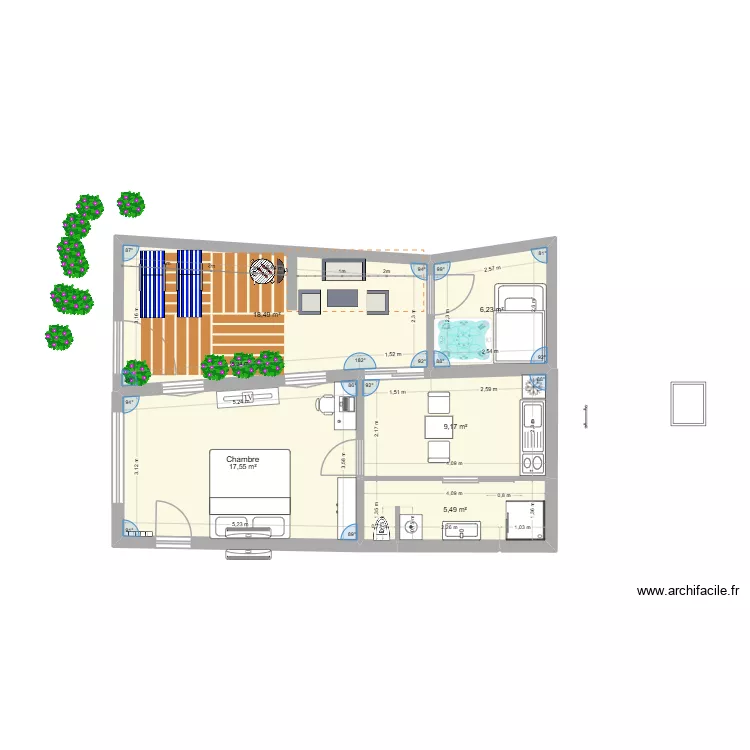 version gite love room 5. Plan de 5 et 57 m² version gite love room 5. Plan de 5 et 57 m²