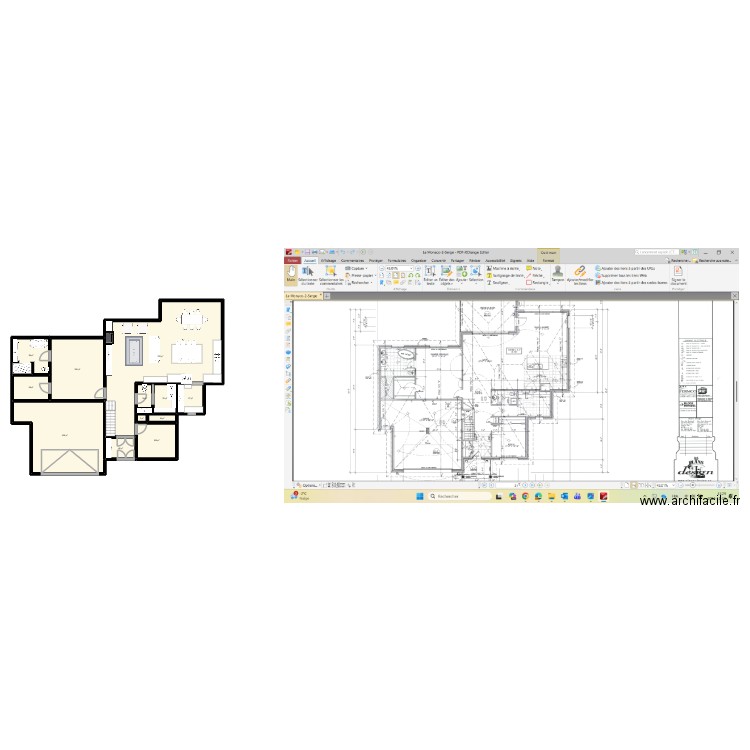 Maison Laliberté. Plan de 12 pièces et 182 m2