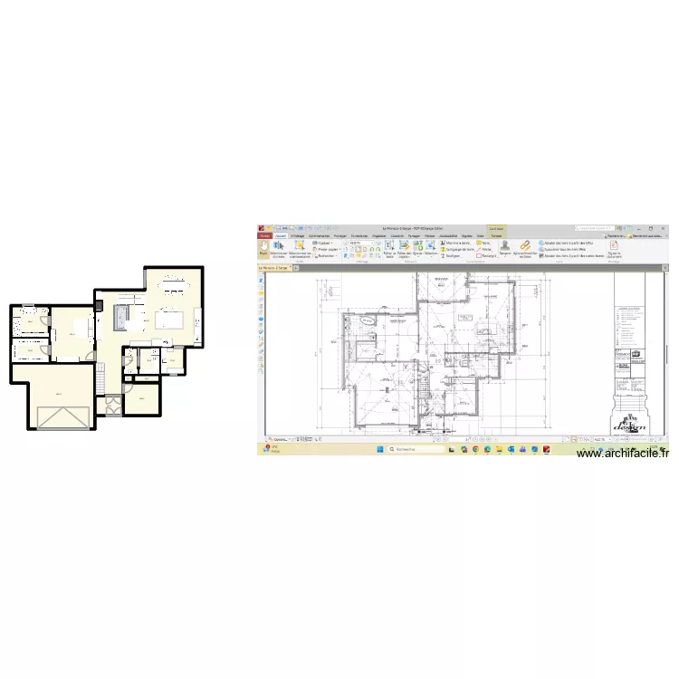 Maison Lalibert&eacute;. Plan de 12 pièces et 185 m²