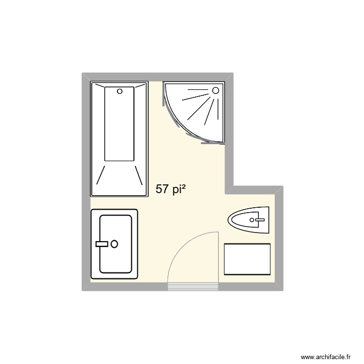 salle de bain. Plan de 0 pièce et 0 m2