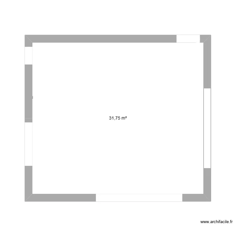 PROJET AGRANDISSEMENT. Plan de 1 et 32 m² PROJET AGRANDISSEMENT. Plan de 1 et 32 m²